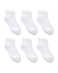 Hanes Pure Comfort Girls' Organic Cotton Ankle Socks, 6-Pairs