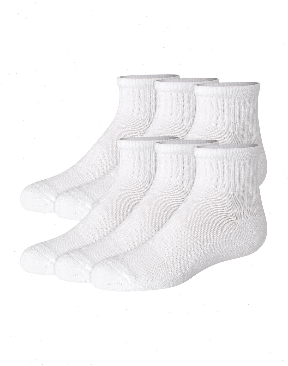 Hanes Pure Comfort Girls' Organic Cotton Ankle Socks, 6-Pairs