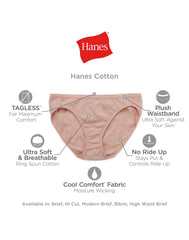 Hanes Women's Cotton Assorted Briefs 10-Pack