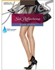 Hanes Silk Reflections Control Top Pantyhose with Reinforced Toe