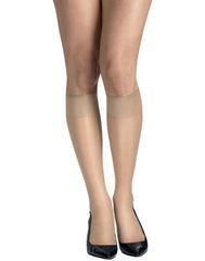 Hanes Silk Reflections Silky Sheer Knee Highs with Reinforced Toe, 2-Pairs