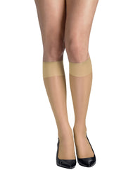 Hanes Silk Reflections Silky Sheer Knee Highs with Reinforced Toe, 2-Pairs