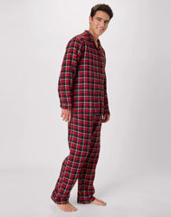 Hanes Men's Flannel Pajama Set, Button Down