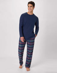 Hanes Men's Flannel Pajama Set, Plaid Print