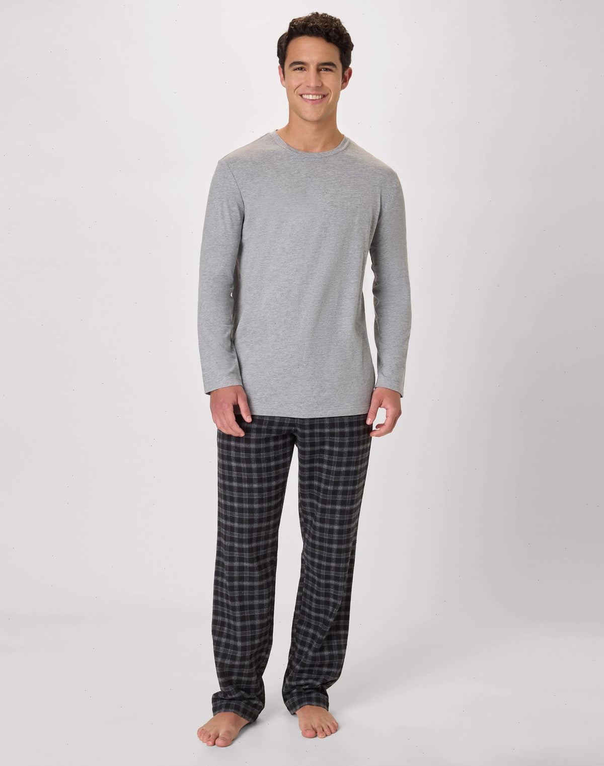 Hanes Men's Flannel Pajama Set, Plaid Print