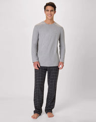 Hanes Men's Flannel Pajama Set, Plaid Print