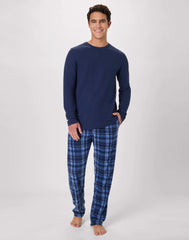 Hanes Men's Micro Fleece Thermal Pajama Set