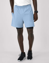 Hanes Moves Men's 2-in-1 Gym Shorts, 5" Inseam