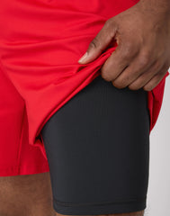 Hanes Moves Men's 2-in-1 Gym Shorts, 7" Inseam