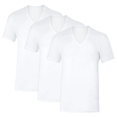 Hanes Men's Sweat Block V-Neck Tee, White, 3-Pack