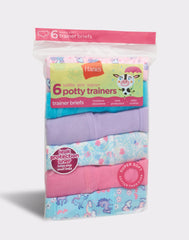 Hanes Toddler Girls' Potty Trainer Brief Underwear, 6-Pack