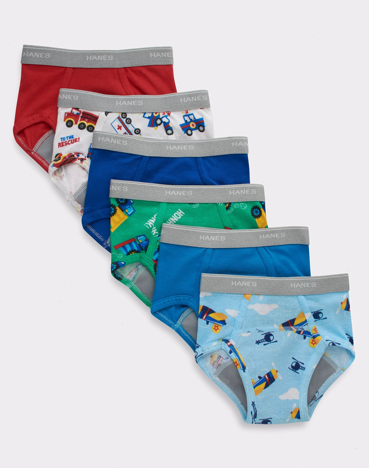 Hanes Toddler Boys' Potty Trainer Brief Underwear, 6-Pack