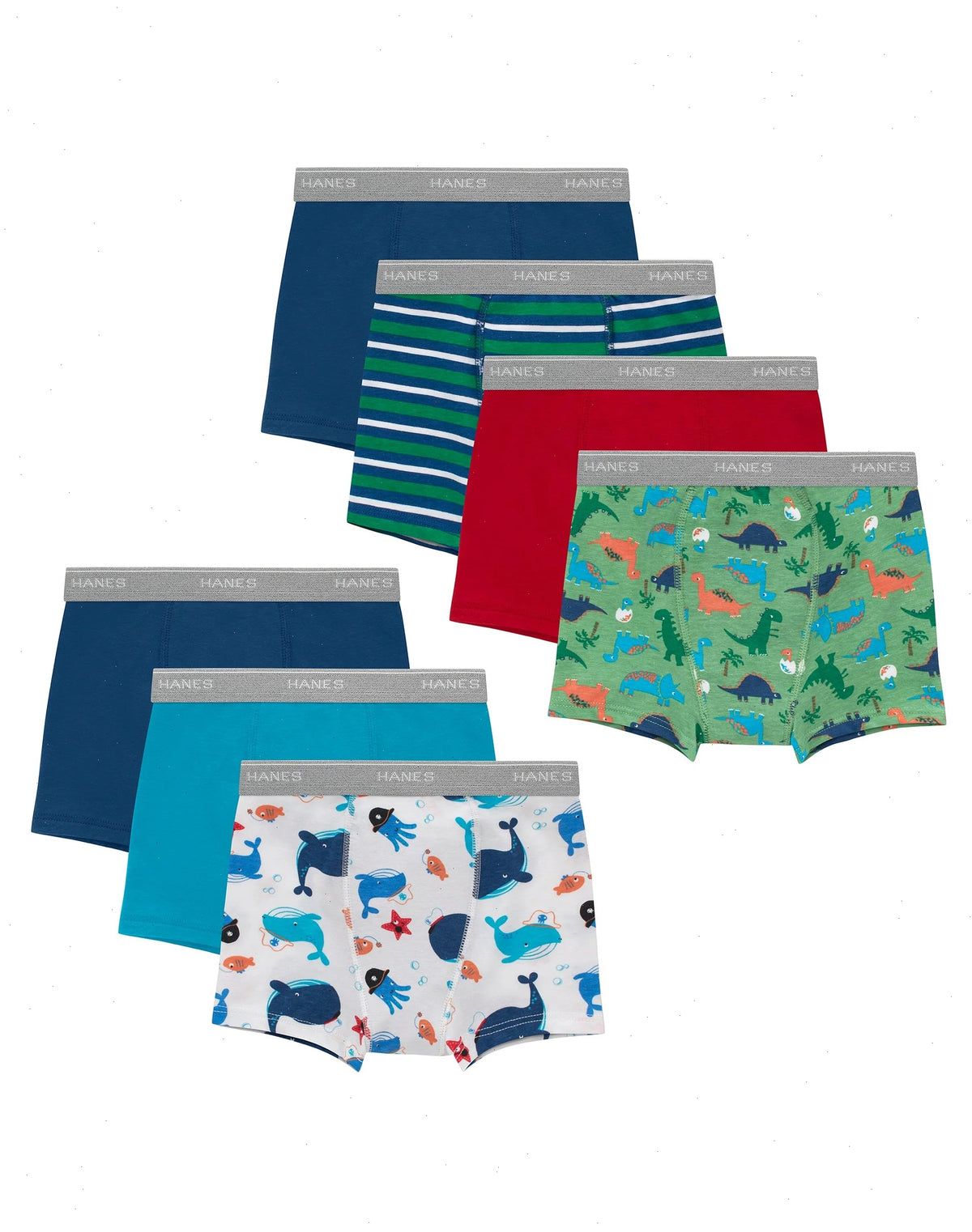Hanes Toddler Boys' Underwear Boxer Brief Potty Trainers, 7-Pack, Cotton Stretch