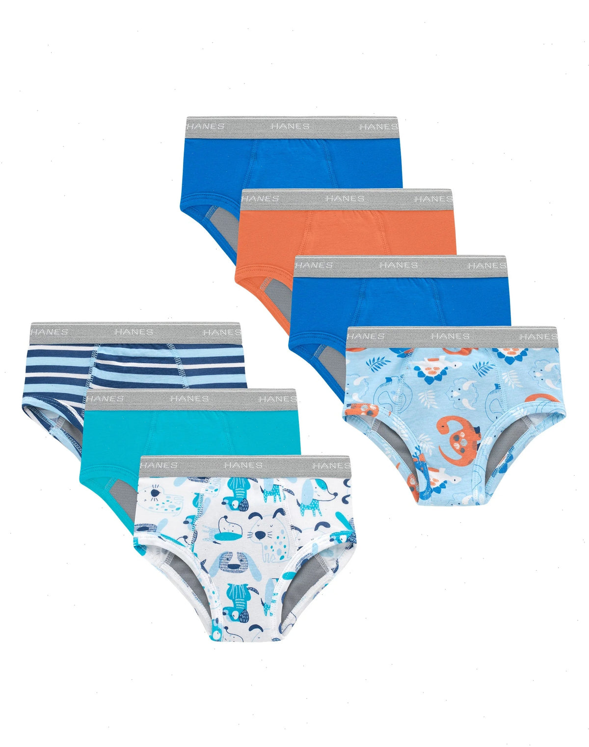 Hanes Toddler Boys' Underwear Brief Potty Trainers, 7-Pack, Light Leaks, Moisture Absorbent