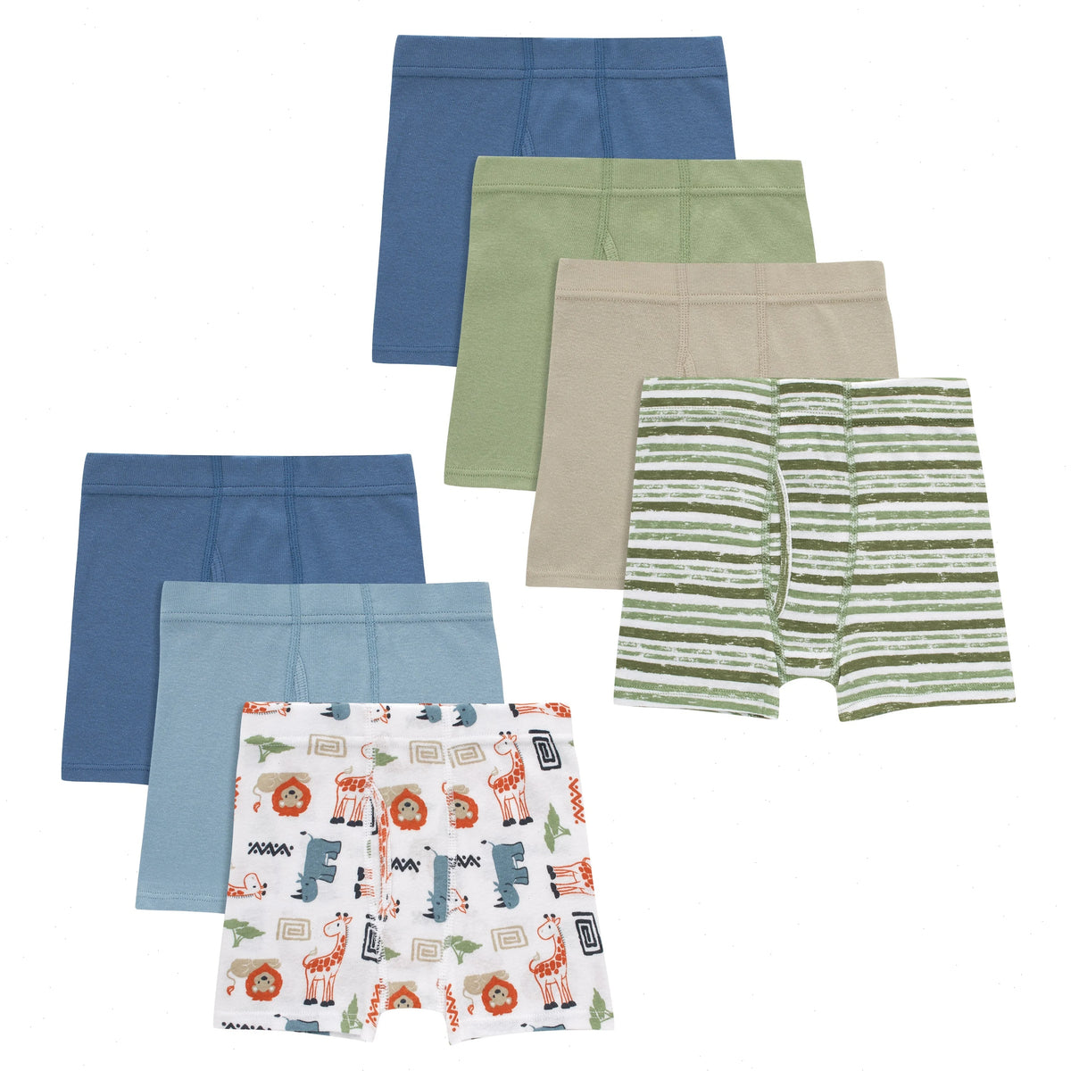 Hanes Pure Comfort Toddler Boys' Underwear Boxer Brief, 7-Pack, Organic Cotton
