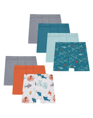 Hanes Pure Comfort Toddler Boys' Underwear Boxer Brief, 7-Pack, Organic Cotton, Theme Pack