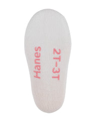 Hanes Infant/Toddler Girls' Heel Shield Socks, Gripper Foot Bottom, 10-Pairs