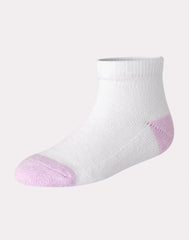 Hanes Pure Comfort Infant/Toddler Girls&rsquo; Ankle Socks, Organic Cotton, 6-Pairs