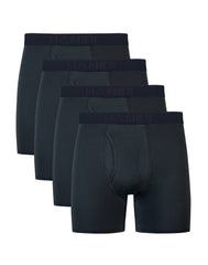 Hanes Ultimate Comfort Sport Men's Performance Stretch Boxer Brief Underwear, Black, 4-Pack