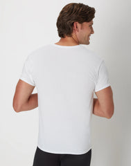 Hanes Ultimate Men's Moisture-Wicking V-Neck Undershirt, White, 4-Pack