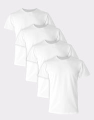 Hanes Ultimate Comfort Fit Men's Crewneck Undershirt, White, 4-Pack