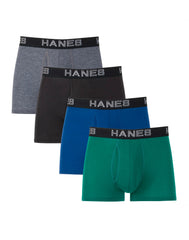 Hanes Ultimate Comfort Flex Fit Total Support Pouch Men's Trunk Underwear, Assorted, 4-Pack