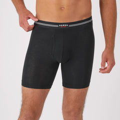 Hanes Perfect Flex Men's Boxer Brief Underwear, Lightweight &amp; Breathable, Black, 1-Pack