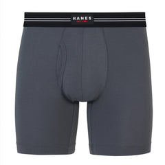 Hanes Perfect Flex Men's Boxer Brief Underwear, Lightweight &amp; Breathable, Grey, 1-Pack