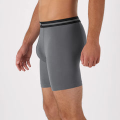 Hanes Perfect Flex Men's Boxer Brief Underwear, Lightweight &amp; Breathable, Grey, 1-Pack