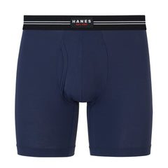 Hanes Perfect Flex Men's Boxer Brief Underwear, Lightweight &amp; Breathable, Navy, 1-Pack