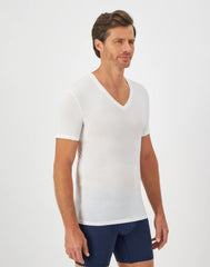 Hanes Perfect Flex Men's Tee, White V-Neck Undershirt, 1-Pack