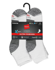 Hanes Ultimate Men's Ultra Cushion Ankle Socks, 6-Pairs