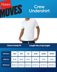 Hanes Moves Ultimate Men's Breathable Mesh Crewneck T-Shirt, X-Temp, Black/Grey, 3-Pack