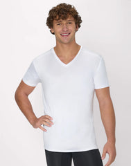 Hanes Moves Ultimate Men's Breathable V-neck T-Shirt, X-Temp, White, 3-Pack