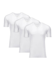 Hanes Moves Ultimate Men's Breathable V-neck T-Shirt, X-Temp, White, 3-Pack
