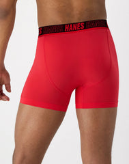 Hanes Moves Ultimate Men's Anti-Chafe Trunk Underwear, Total Support Pouch, X-Temp, 4-Pack, 4"