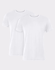 Hanes Originals Ultimate Men's SuperSoft Crewneck Undershirt, White, 2-Pack