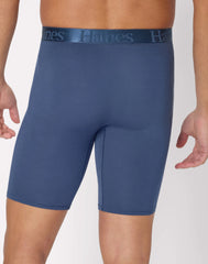 Hanes Originals Ultimate Men's SuperSoft Long Leg Boxer Brief Underwear, Assorted, 3-Pack