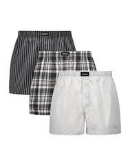 Hanes Originals Ultimate Men's Cotton Stretch Woven Boxer Underwear, Plaids/Prints, 3-Pack