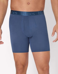 Hanes Originals Ultimate Men's SuperSoft Boxer Brief Underwear, Total Support Pouch, Assorted, 3-Pack