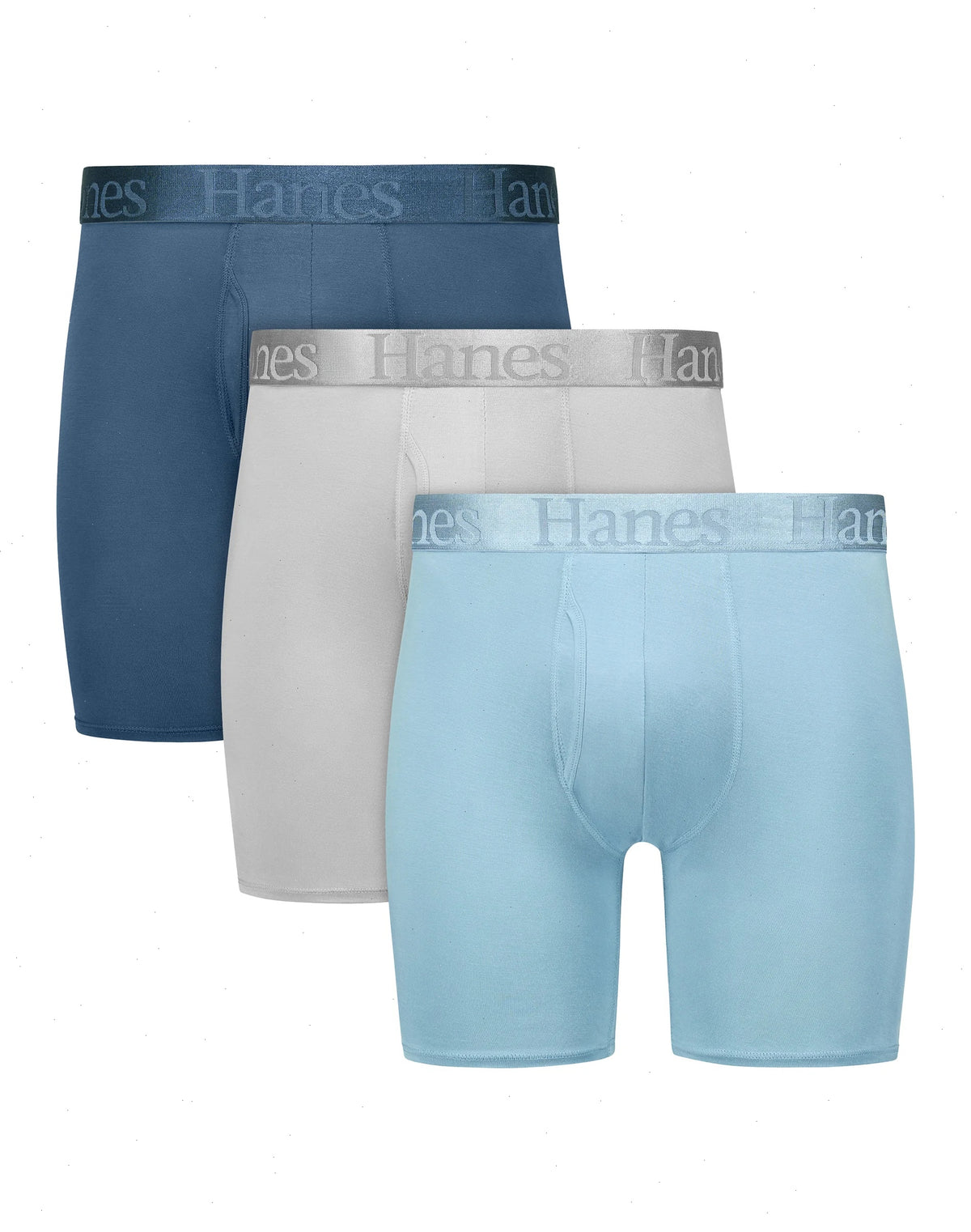 Hanes Originals Ultimate Men's SuperSoft Boxer Brief Underwear, Total Support Pouch, Assorted, 3-Pack