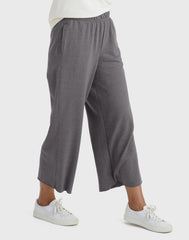 Hanes Originals Women's French Terry Wide Leg Cropped Pants