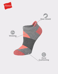 Hanes Women's Performance Heel Shield Socks, Cushioned, 6-Pairs