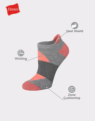 Hanes Women's Performance Heel Shield Socks, Cushioned, 6-Pairs