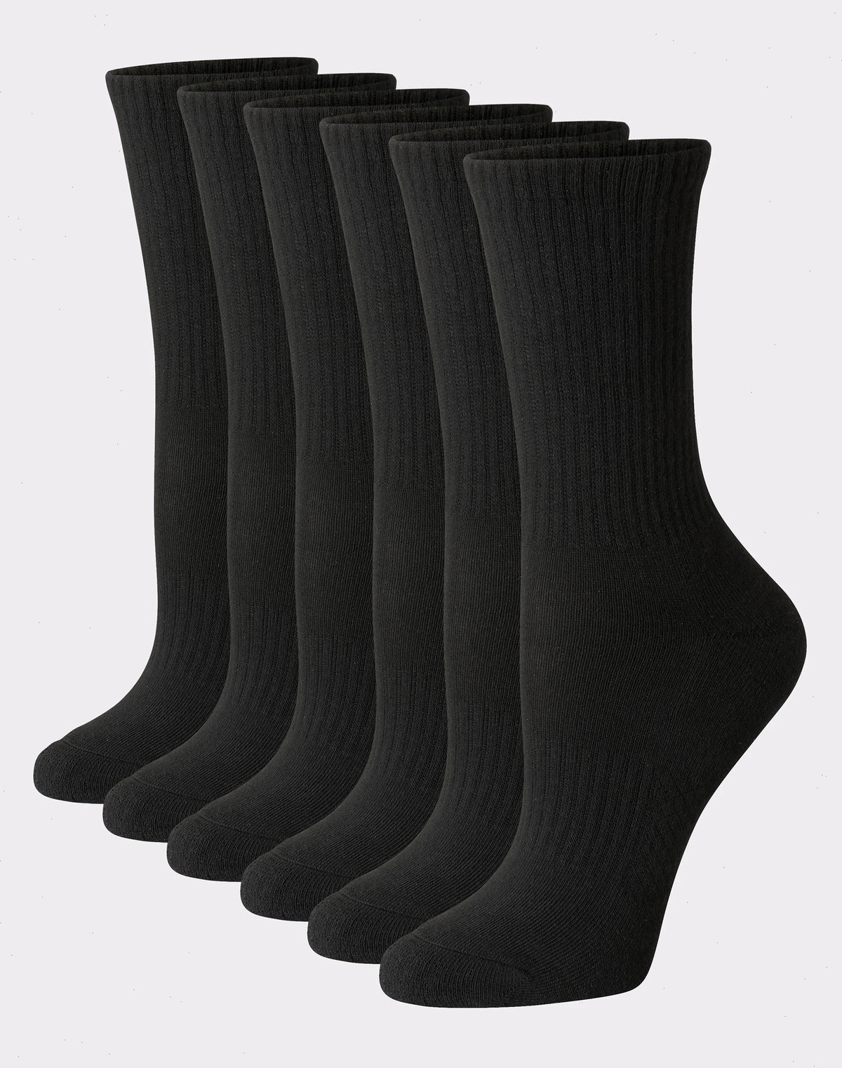 Hanes Women's Performance Crew Socks, Cushioned, 6-Pairs