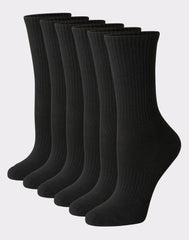 Hanes Women's Performance Crew Socks, Cushioned, 6-Pairs
