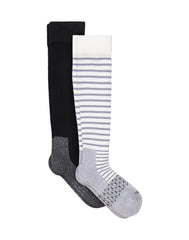 Hanes Absolute Wellness Women's Over-the-Calf Socks, Mild Graduated Compression, 2-Pairs