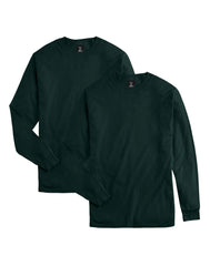 Hanes Beefy-T Unisex Long-Sleeve T-Shirt, Value 2-Pack