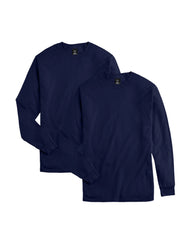 Hanes Beefy-T Unisex Long-Sleeve T-Shirt, Value 2-Pack