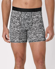 Hanes Originals Men's SuperSoft Boxer Brief Underwear, Viscose from Bamboo, Black/Grey/Print, 3-Pack